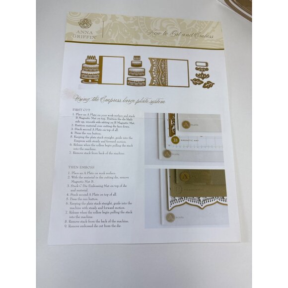 Anna Griffin Jacket Card Dies Celebrations Cake Design Metal Cutting Dies - Picture 10 of 16